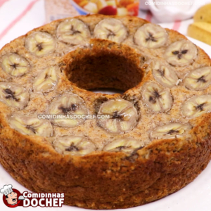 Bolo de Banana SEM Farinha e SEM Açúcar