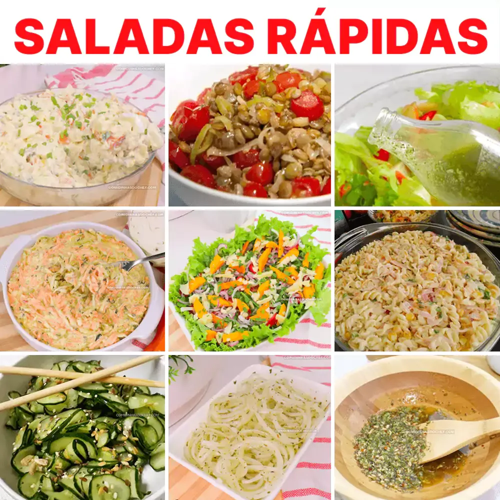 Saladas rápidas para o dia a dia: 15 opções para você variar!