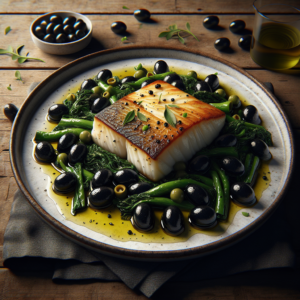 “Confitado de Bacalhau com azeitonas e grelos para uma Noite de Réveillon Inesquecível”