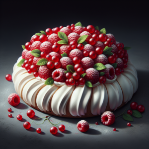Festeje o Ano Novo com uma Deliciosa Coroa de Pavlova de Frutos Vermelhos!