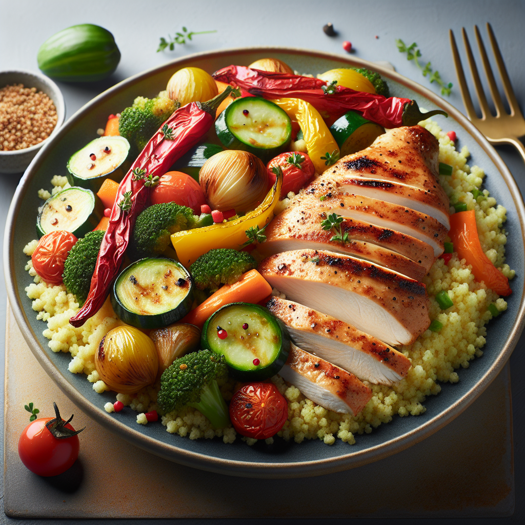 “Couscous de Legumes com Peito de Frango no Forno: Receita Perfeita para a Noite de Réveillon”