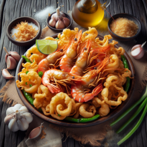 Gambas Fritas com Alho e Massa Crocante para uma Noite de Réveillon Inesquecível!