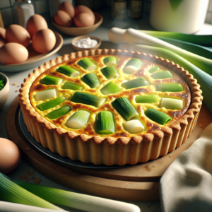 “Quiche de Alho Poró para uma Noite de Réveillon Perfeita!”