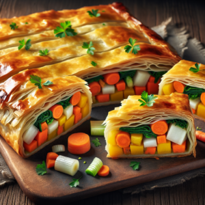 “Strudel de Legumes de Inverno para uma Virada do Ano em Estilo”