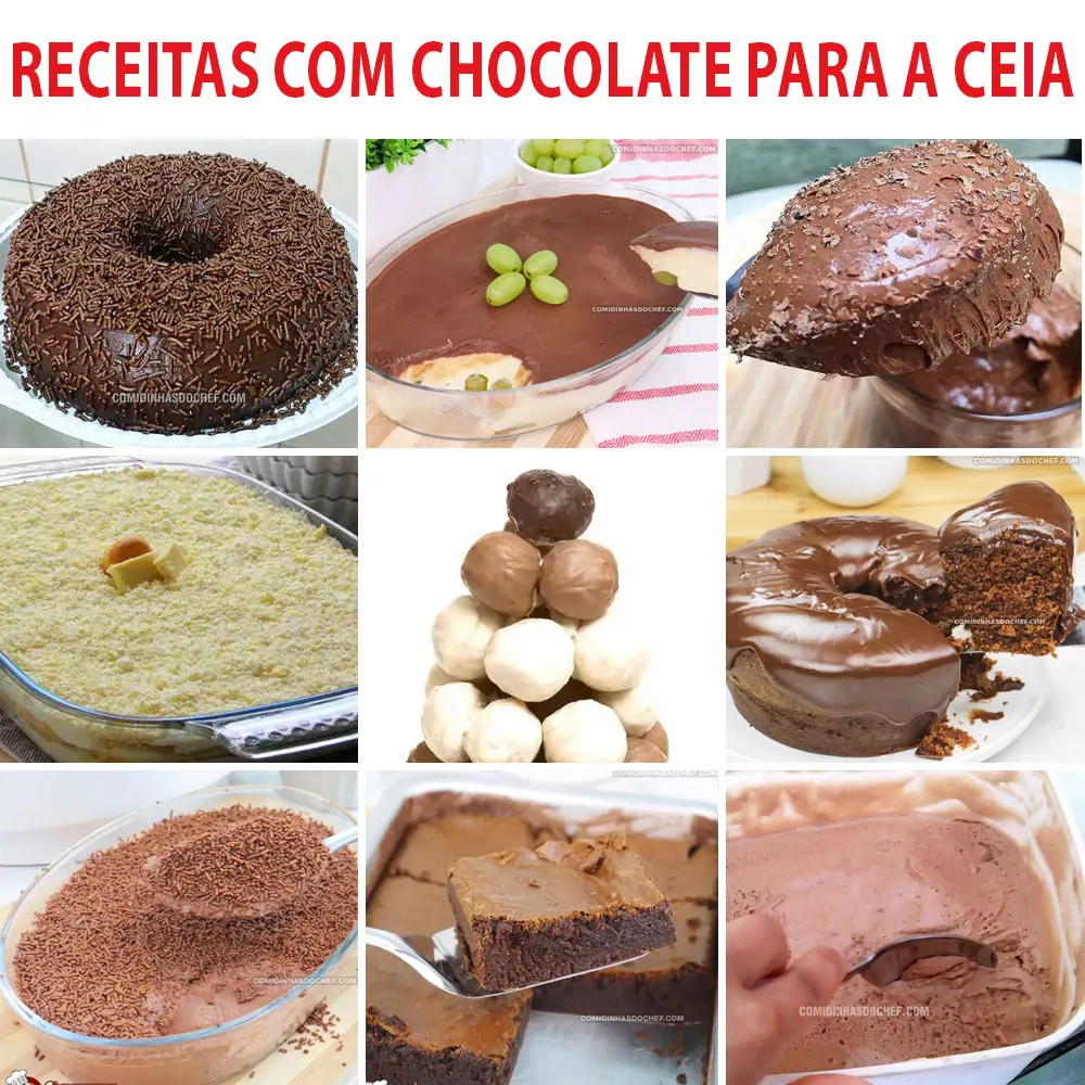 Decore sua Ceia de Natal com essas incríveis receitas de chocolate!