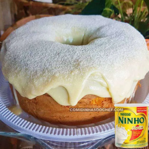 Como fazer bolo com cobertura de Leite Ninho em 30 minutos com apenas 5 ingredientes!