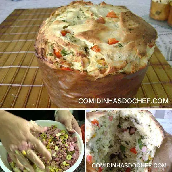 Receita de Panetone Salgado