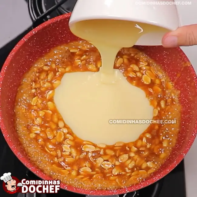 Pé de Moleque de Leite Condensado - Passo 3