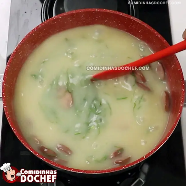Caldo de Verde com Linguiça Defumada - Passo 6