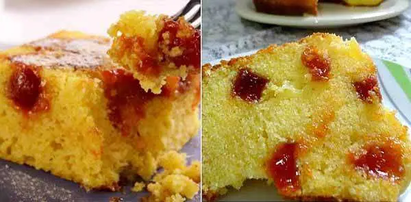 Bolo de Fubá com Goiabada
