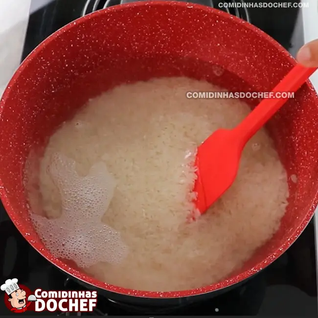 Arroz doce de Leite Ninho - Passo 2