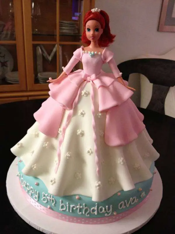 Bolo Boneca – Bolo da Barbie - Passo 4