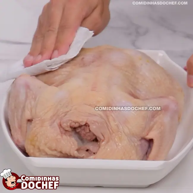 Receita de Chester Recheado para o Natal - Passo 1