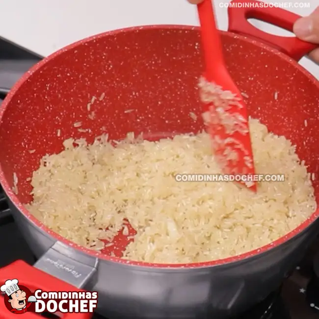 Receita de Arroz de Festa - Passo 1