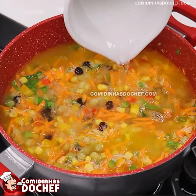 Receita de Arroz de Festa - Passo 2