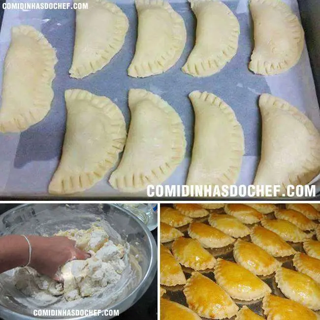 Massa de Pastel Assado com Creme de Leite