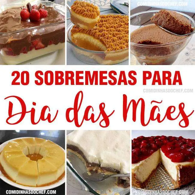 20 Receita de Sobremesa para o Dia das Mães