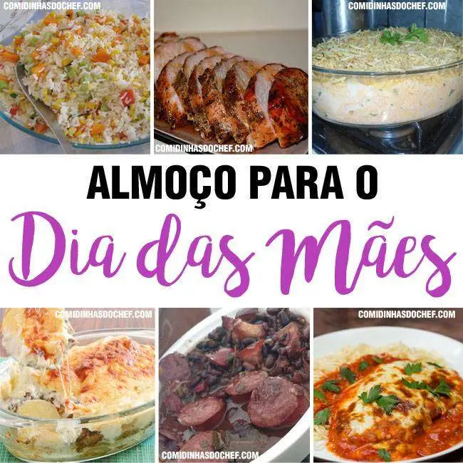 8 Receita de Almoço para o Dia das Mães