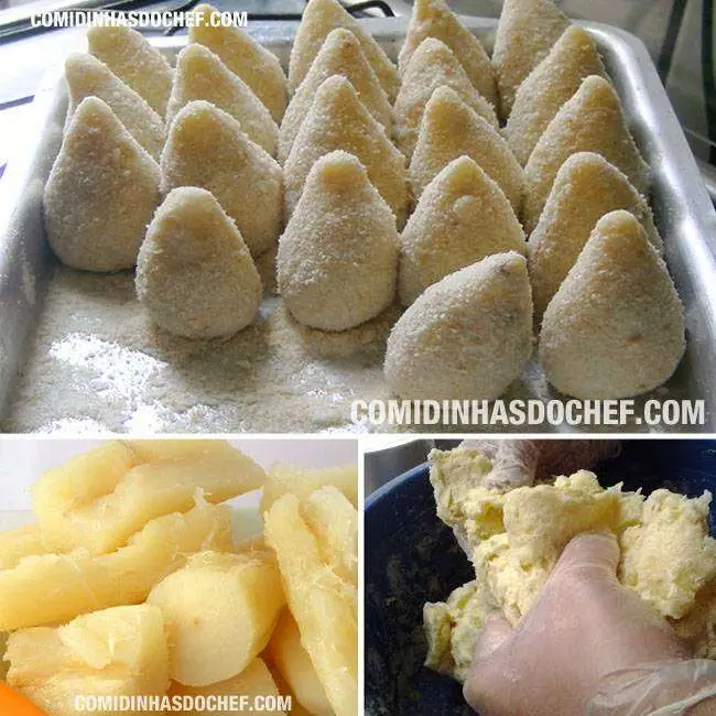 Coxinha com Massa de Mandioca