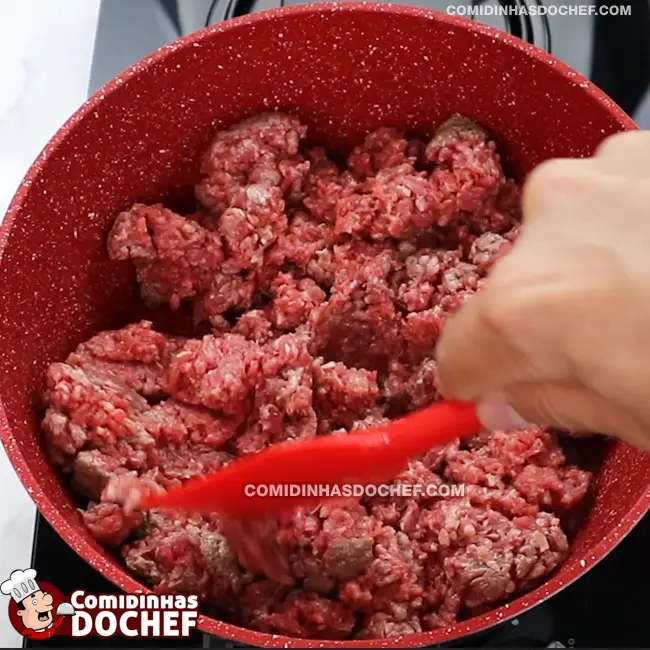 Molho de Cachorro Quente com Carne Moída - Passo 3