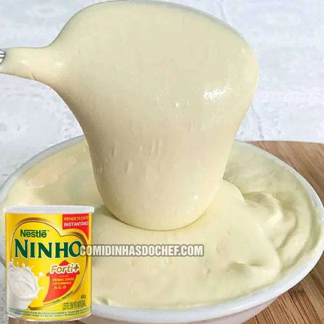 Mousse de Leite Ninho para Recheio de Bolo