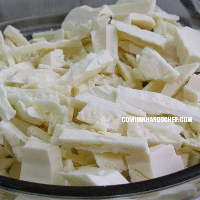 Ganache de Chocolate Branco - Passo 1
