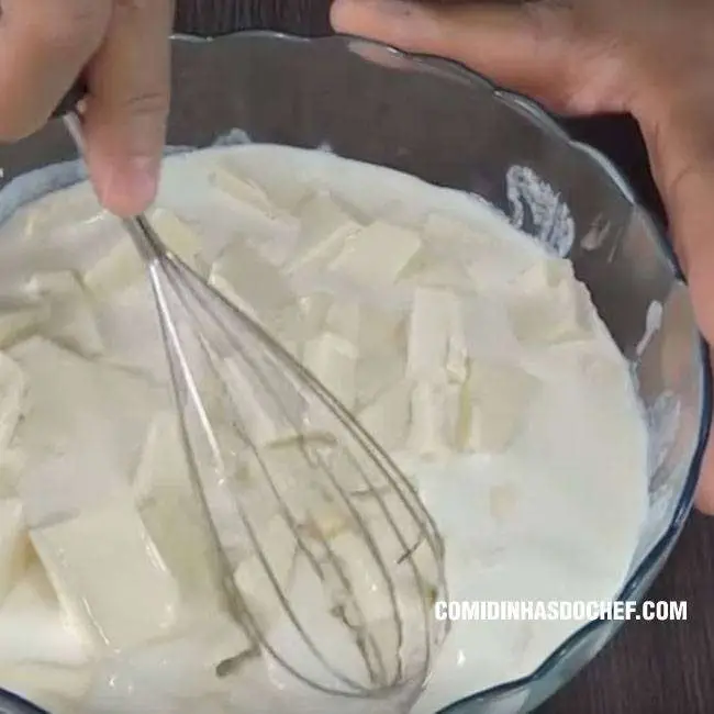 Ganache de Chocolate Branco - Passo 5