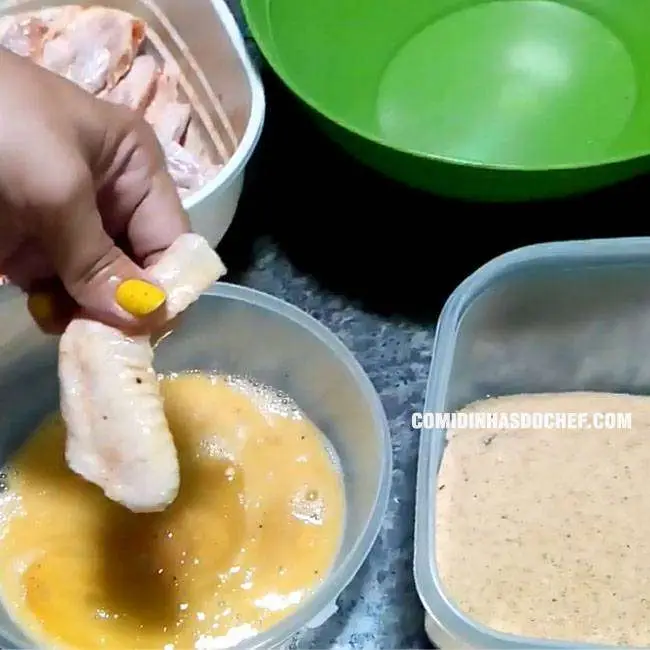 Asa de Frango Empanada - Passo 4