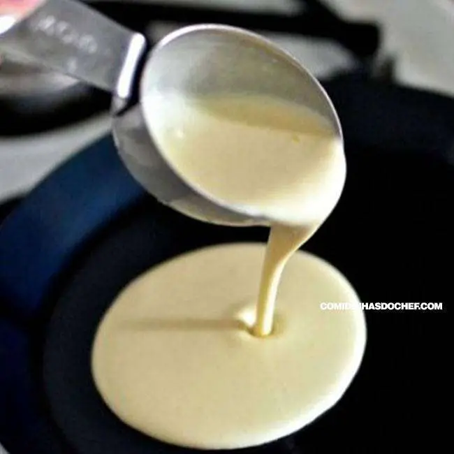 Massa de Panqueca com Creme de Leite - Passo 4