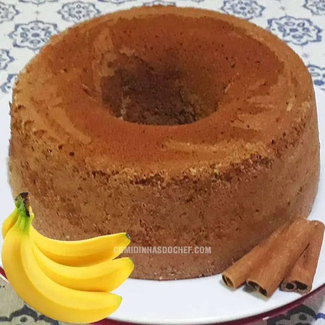 Bolo de Banana com Canela