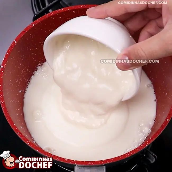 Chocolate Quente Branco - Passo 1