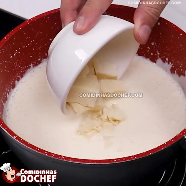 Chocolate Quente Branco - Passo 4