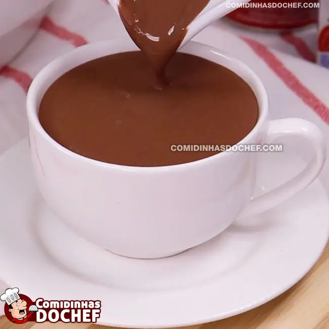 Chocolate Quente com Amido de Milho - Passo 4