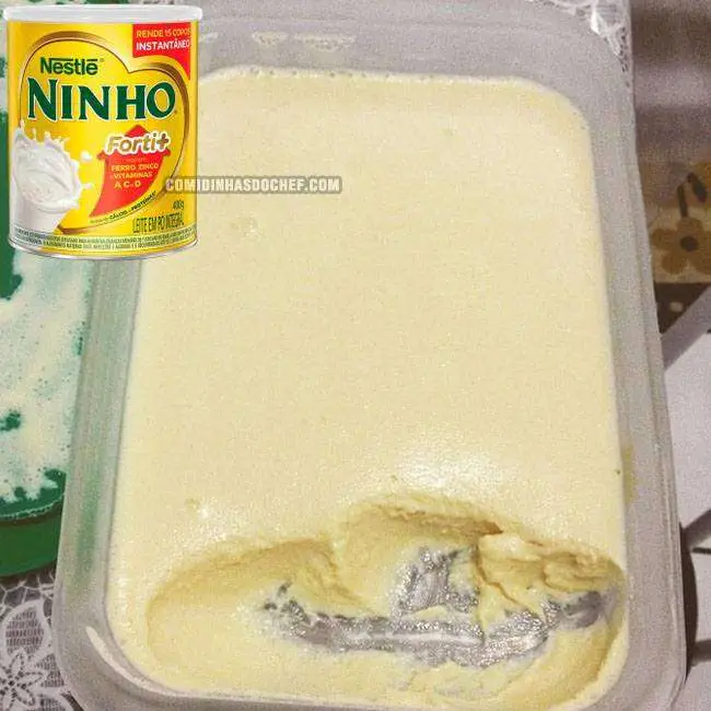 Mousse de Leite em Pó com Gelatina