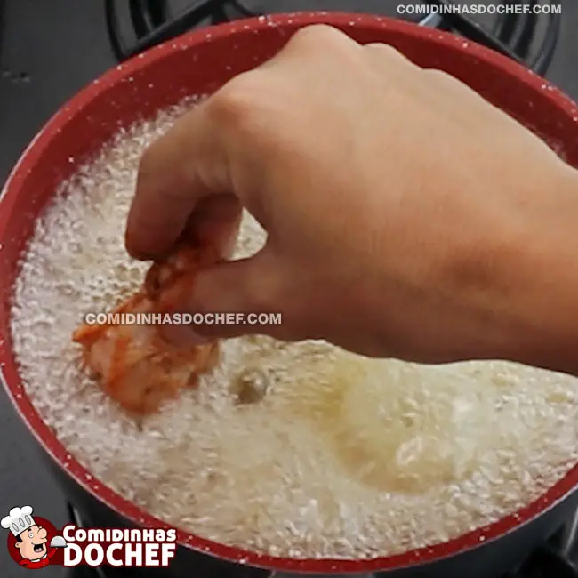 Frango a Passarinho Frito - Passo 4