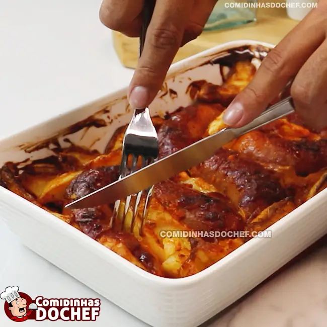 Linguiça Assada com Batata e Maionese - Passo 9