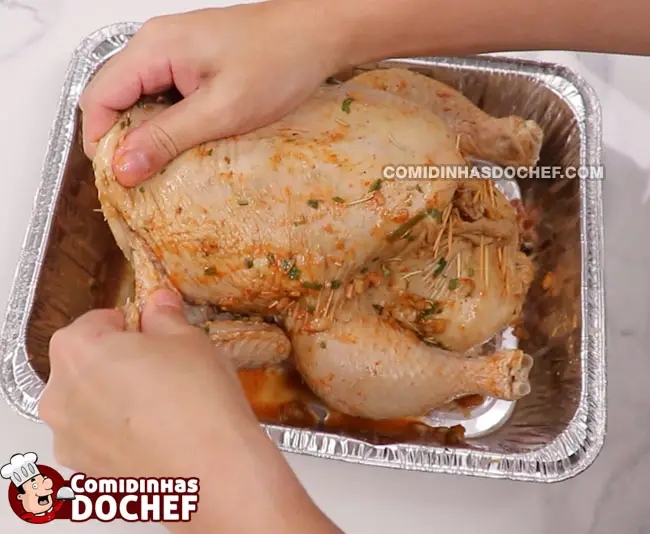 Frango Recheado com Farofa - Passo 11