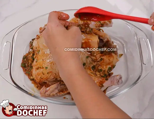 Frango Recheado com Farofa - Passo 12