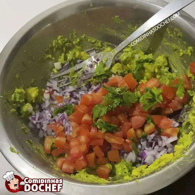 Guacamole de Abacate - Passo 7
