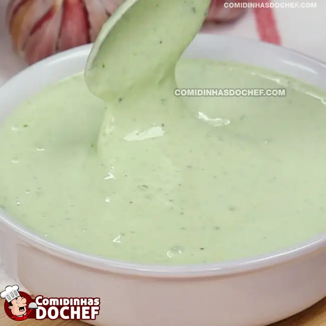 Molho Verde com Creme de Leite - Passo 7