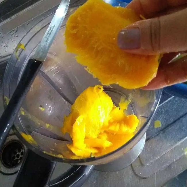 Mousse de Manga - Passo 1