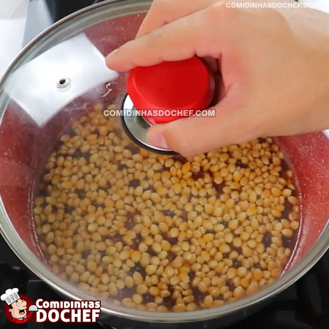 Pipoca Doce Simples - Passo 8