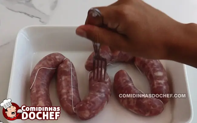 Churrasco de Linguiça no Forno - Passo 4