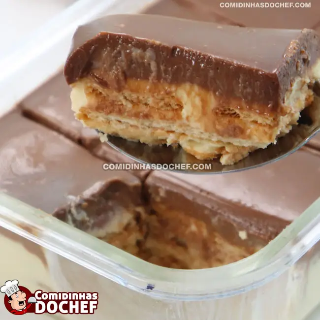 Sobremesa com Ganache e Bolacha - Passo 4