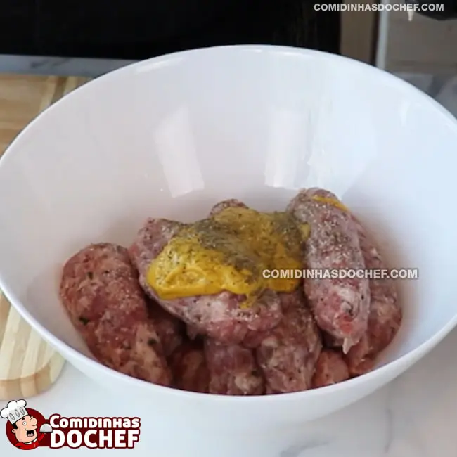 Pão com Linguiça na Churrasqueira - Passo 2