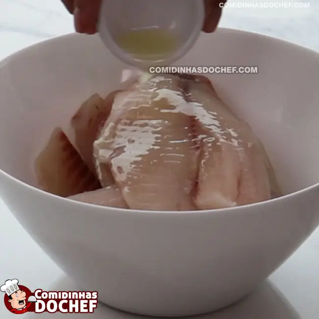 Peixe Frito para Porção - Passo 2