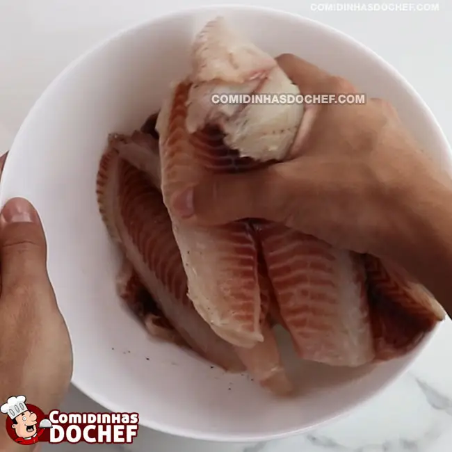 Peixe Frito para Porção - Passo 3