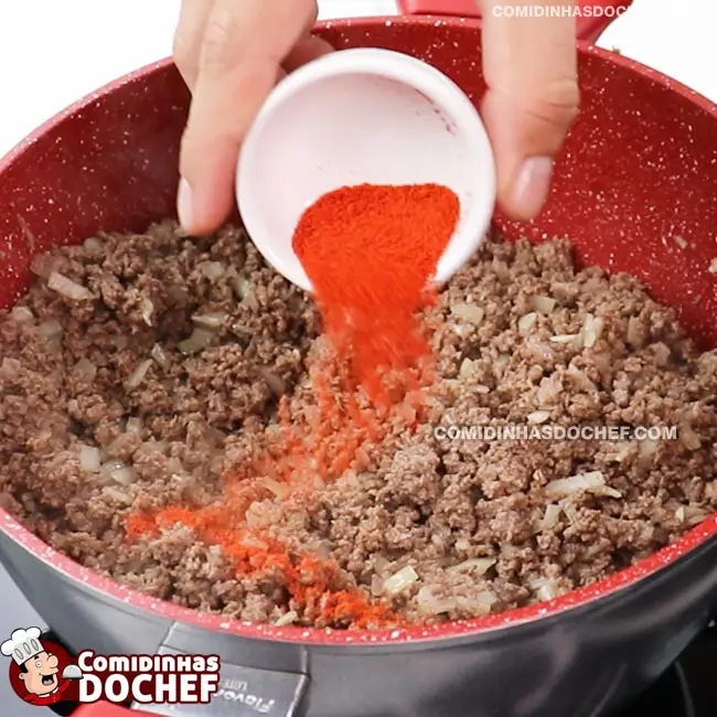 Recheio de Carne Moída para Panqueca - Passo 4