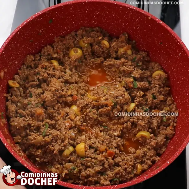 Recheio de Carne Moída para Panqueca - Passo 8