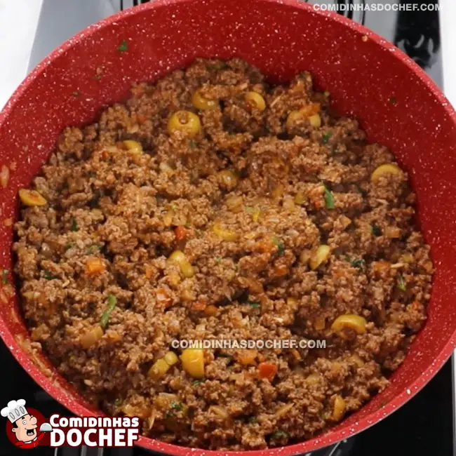 Recheio de Carne Moída para Torta - Passo 11
